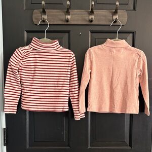 H&M Kids Long Sleeve Red Striped and Pink Tops
